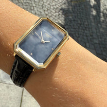 Load image into Gallery viewer, Tissot SRV Black Mother of Pearl Dial Black Leather Strap Watch for Women - T160.110.36.126.00