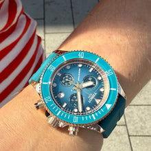 Load image into Gallery viewer, Tissot Seastar 1000 Chronograph Turqouise Dial Turqouise Rubber Strap Watch for Women - T120.217.37.041.00