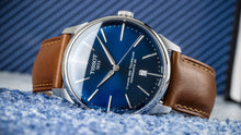 Load image into Gallery viewer, Tissot Chemin des Tourelles Automatic Powermatic 80 Blue Dial Brown Leather Strap Watch for Men - T139.407.16.041.00