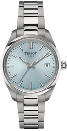 Tissot PR 100 Ice Blue Dial Silver Steel Strap Watch for Women - T150.210.11.351.00
