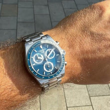 Load image into Gallery viewer, Tissot PR516 Chronograph Blue Dial Silver Steel Strap Watch for Men - T149.417.11.041.00