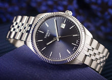 Load image into Gallery viewer, Tissot Ballade Quartz Blue Dial Silver Steel Strap Watch for Men - T156.410.11.041.00