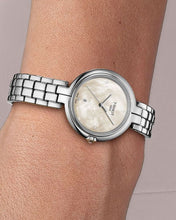 Load image into Gallery viewer, Tissot T-Lady Flamingo Diamonds Mother of Pearl Dial SIlver Steel Strap Watch for Women - T094.210.11.116.02