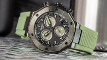 Load image into Gallery viewer, Tissot T Race Chronograph Black Dial Green Rubber Strap Watch for Men - T141.417.37.061.02