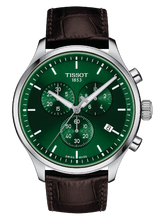 Load image into Gallery viewer, Tissot Chrono XL Classic Green Dial Brown Leather Strap Watch for Men - T116.617.16.092.00