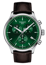 Tissot Chrono XL Classic Green Dial Brown Leather Strap Watch for Men - T116.617.16.092.00