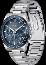 Load image into Gallery viewer, Hugo Boss Strike Chronograph Blue Dial Silver Steel Strap Watch for Men - 1514240
