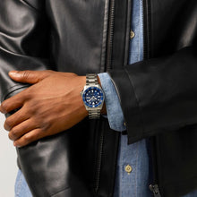 Load image into Gallery viewer, Seiko 5 Sports SKX Street Denim Blue Dial Silver Steel Strap Watch for Men - SRPL77K1