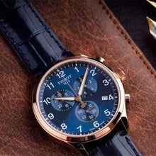 Load image into Gallery viewer, Tissot T-Sport Chrono XL Blue Dial Blue Leather Strap Watch for Men - T116.617.36.042.00