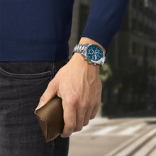 Load image into Gallery viewer, Tissot PR516 Chronograph Blue Dial Silver Steel Strap Watch for Men - T149.417.11.041.00