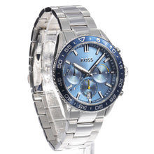 Load image into Gallery viewer, Hugo Boss Runner Chronograph Blue Dial Silver Steel Strap Watch for Men - 1514143