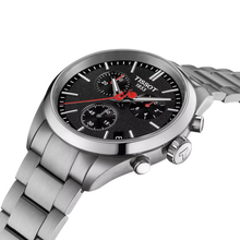 Load image into Gallery viewer, Tissot PR 100 Vuelta Chronograph Black Dial Silver Steel Strap Watch for Men - T150.417.11.051.01
