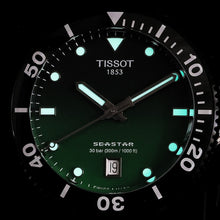 Load image into Gallery viewer, Tissot Tissot Seastar 1000 Quartz Green Dial Black Steel Strap Watch for Men - T120.410.33.091.00