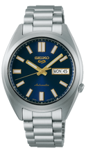 Load image into Gallery viewer, Seiko 5 Sports Automatic Blue Dial Silver Steel Strap Watch for Men - SRPL55K1