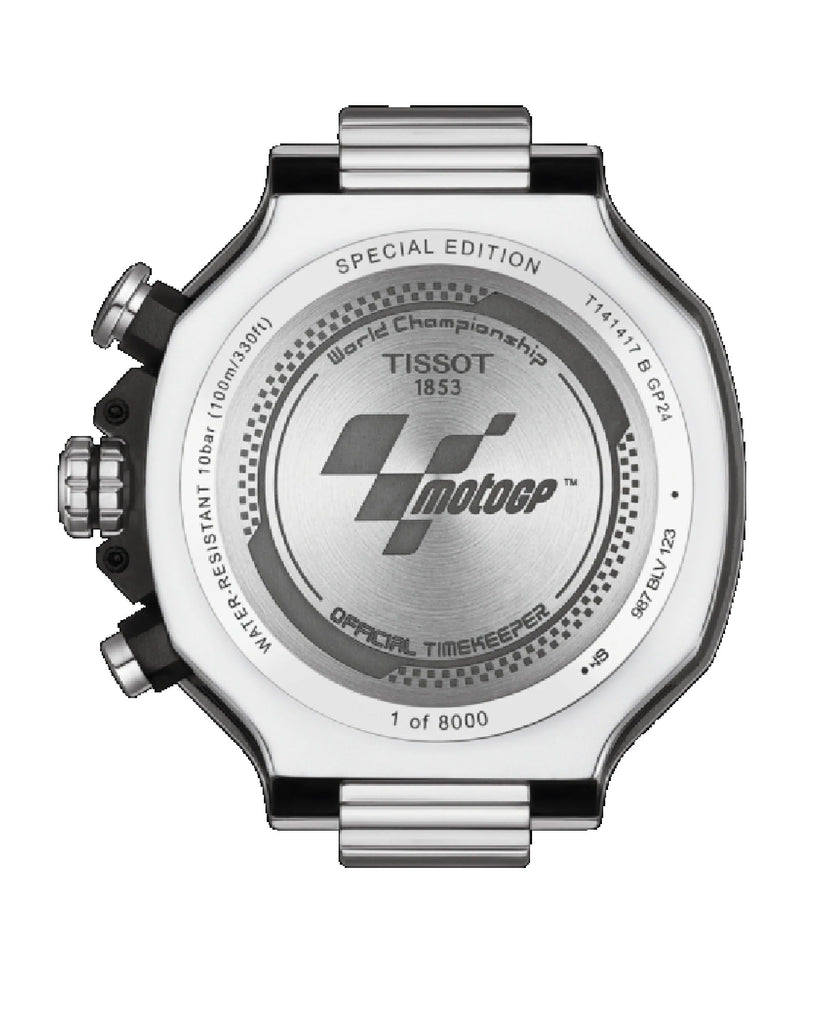Tissot T Race Moto GP Limited Edition Chronograph Blue Dial Blue Rubber Strap Watch for Men - T141.417.17.047.00