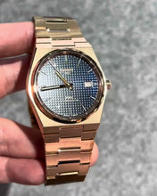Load image into Gallery viewer, Tissot PRX Powermatic 80 Blue Dial Rose Gold Steel Strap Watch for Men - T137.407.33.041.00