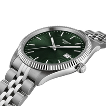 Load image into Gallery viewer, Tissot Ballade Quartz Green Dial Silver Steel Strap Watch for Men - T156.410.11.091.00