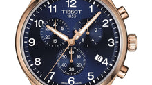 Load image into Gallery viewer, Tissot T-Sport Chrono XL Blue Dial Blue Leather Strap Watch for Men - T116.617.36.042.00
