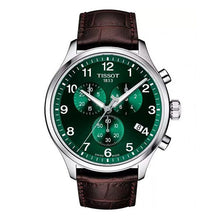 Load image into Gallery viewer, Tissot Chrono XL Classic Green Dial Brown Leather Strap Watch for Men - T116.617.16.092.00