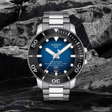 Load image into Gallery viewer, Tissot Seastar 2000 Professional Powermatic 80 Blue Dial Silver Steel Strap Watch for Men - T120.607.11.041.01
