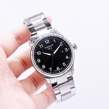 Load image into Gallery viewer, Tissot T-Sport Gent XL Black Dial Silver Steel Strap Watch for Men - T116.410.11.057.00