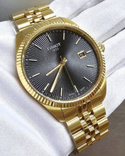 Load image into Gallery viewer, Tissot Ballade Quartz Black Dial Gold Steel Strap Watch for Men - T156.410.33.051.00