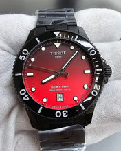 Load image into Gallery viewer, Tissot Seastar 1000 Red Dial Black Steel Strap Watch for Men - T120.410.33.421.00