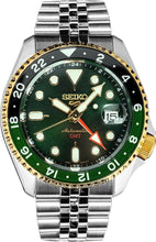 Load image into Gallery viewer, Seiko 5 Sports Forest Green Sunrise Limited Edition Green Dial Silver Steel Strap Watch for Men - SSK050K1