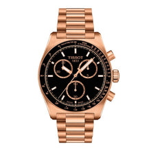 Load image into Gallery viewer, Tissot PRS 516 Chronograph Black Dial Rose Gold Steel Strap Watch for Men - T149.417.33.051.00