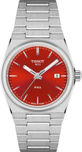 Load image into Gallery viewer, Tissot PRX Quartz Red Dial Silver Steel Strap Watch for Women - T137.210.11.421.00
