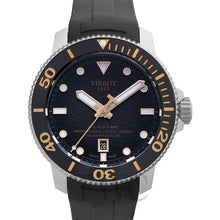 Load image into Gallery viewer, Tissot Seastar 2000 Professional Powermatic 80 Black Dial Black Rubber Strap Watch for Men - T120.607.17.441.01