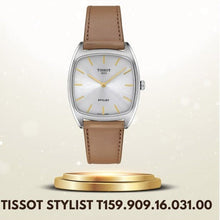Load image into Gallery viewer, Tissot Stylist Quartz Silver Dial Brown Leather Strap Watch for Women - T159.909.16.031.00