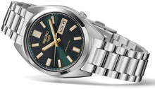 Load image into Gallery viewer, Seiko 5 Sports Automatic Green Dial Silver Steel Strap Watch for Men - SRPL57K1