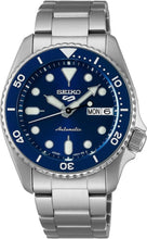 Load image into Gallery viewer, Seiko 5 Sports SKX Street Denim Blue Dial Silver Steel Strap Watch for Men - SRPL77K1