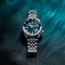 Load image into Gallery viewer, Seiko 5 Sports SKX Racers Heritage Velocity Blue Dial Silver Steel Strap Watch for Men - SSK045K1