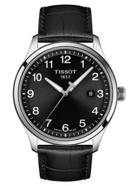 Tissot T-Sport Gent XL Black Dial Black Leather Strap Watch for Men - T116.410.16.057.00