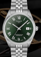 Load image into Gallery viewer, Tissot Ballade Powermatic 80 COSC Green Dial Silver Steel Strap Watch for Men - T156.408.11.093.00