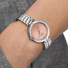Load image into Gallery viewer, Tissot T-Lady Flamingo Diamonds Pink Dial Silver Steel Strap Watch for Women - T094.210.11.336.00