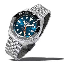 Load image into Gallery viewer, Seiko 5 Sports SKX Racers Heritage Velocity Blue Dial Silver Steel Strap Watch for Men - SSK045K1