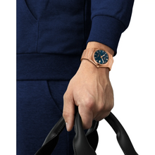 Load image into Gallery viewer, Tissot PRX Powermatic 80 Blue Dial Rose Gold Steel Strap Watch for Men - T137.407.33.041.00