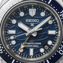 Load image into Gallery viewer, Seiko Prospex 1968 Heritage Divers GMT The Great Wave Limited Edition Blue Dial Silver Steel Strap Watch for Men - SPB509J1
