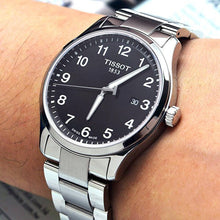 Load image into Gallery viewer, Tissot T-Sport Gent XL Black Dial Silver Steel Strap Watch for Men - T116.410.11.057.00
