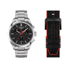 Load image into Gallery viewer, Tissot PR 100 Vuelta Chronograph Black Dial Silver Steel Strap Watch for Men - T150.417.11.051.01