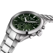 Load image into Gallery viewer, Tissot PR 100 Chronograph Green Dial Silver Steel Strap Watch for Men - T150.417.11.091.00