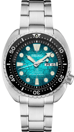 Seiko US Special Edition Automatic Green Dial Silver Steel Strap Watch for Men - SRPH57