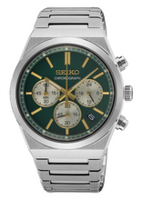 Load image into Gallery viewer, Seiko Sport Conceptual Chronograph Green Dial Silver Steel Strap Watch for Men - SSB461P1