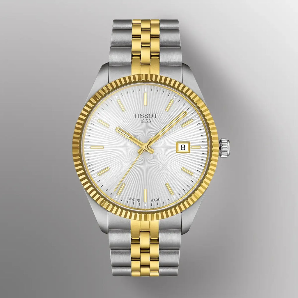 Tissot Ballade Quartz Silver Dial Two Tone Steel Strap Watch for Men - T156.410.22.031.00