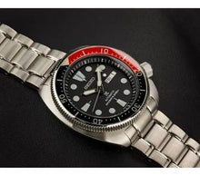 Load image into Gallery viewer, Seiko Prospex Turtle Divers Automatic Black Dial Silver Steel Strap Watch for Men - SRP789J1