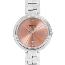 Load image into Gallery viewer, Tissot T-Lady Flamingo Diamonds Pink Dial Silver Steel Strap Watch for Women - T094.210.11.336.00