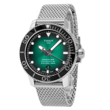 Load image into Gallery viewer, Tissot Seastar 1000 Powermatic 80 Automatic Green Dial Silver Mesh Strap Watch for Men - T120.407.11.091.00